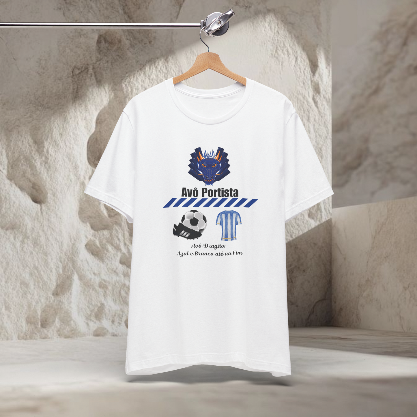 T-shirt "Avô Portista – Azul e Branco até ao Fim"