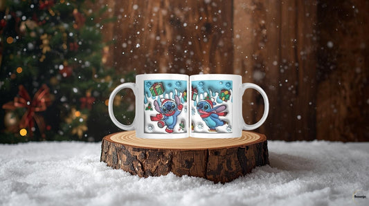 Caneca Natal Stitch – Edição Especial Fofura