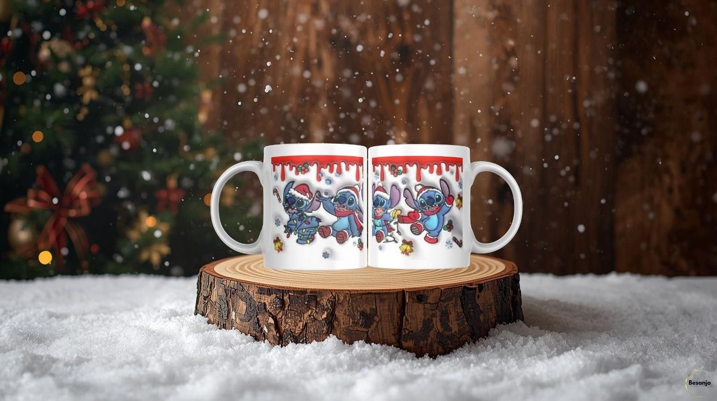Caneca Natal Stitch – Edição Especial Fofura