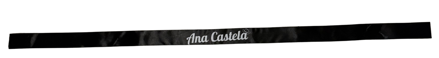 Faixa Ana Castela em Cetim – 4x100cm | Acessório Sertanejo Personalizado